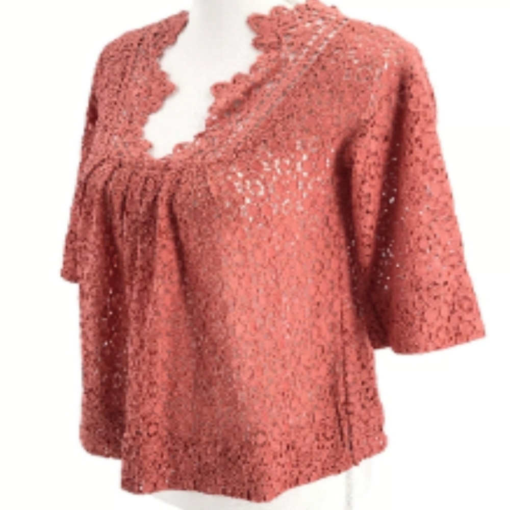 Orange Lace Women's Top